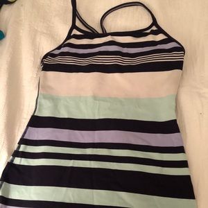 lululemon athletica Tops - Lululemon blue striped Power Y, size 4! lululemon athletica Tops - Lululemon blue striped Power Y, size 4!
